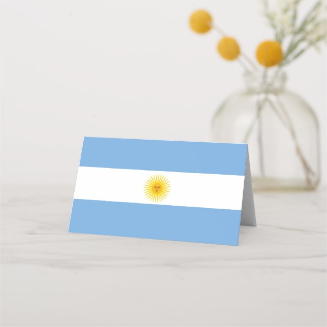 Argentinische Flagge Platzkarte (Vorderseite)