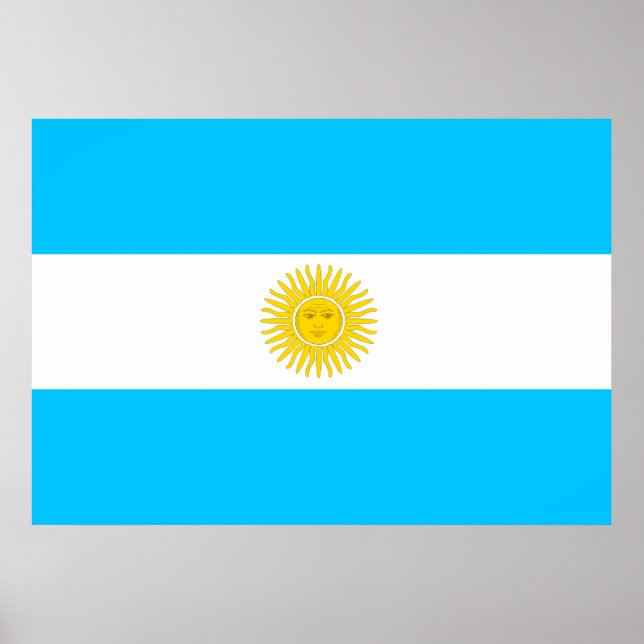Argentinische Flagge Poster (Vorne)