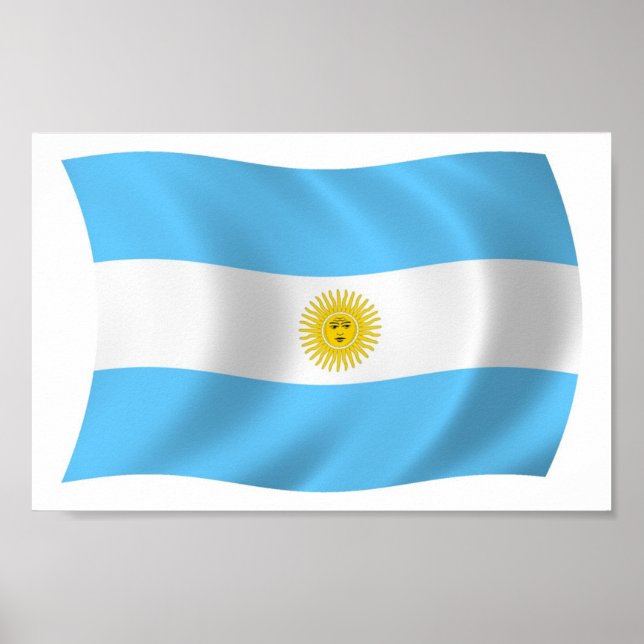Argentinische Flagge Poster drucken (Vorne)