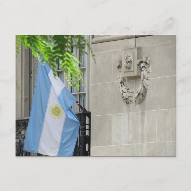 argentinische Flagge Postkarte (Vorderseite)