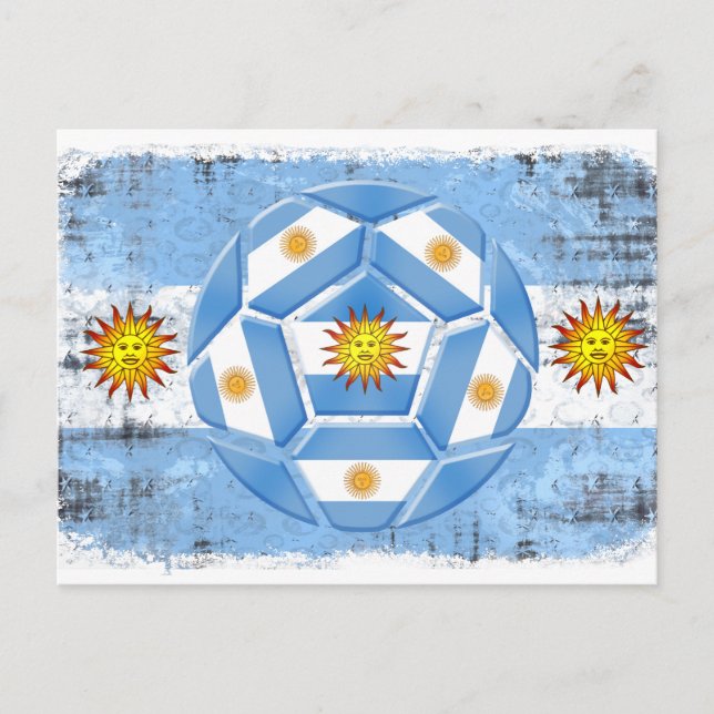 Argentinische Flagge Postkarte (Vorderseite)