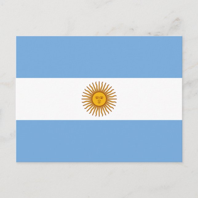 Argentinische Flagge Postkarte (Vorderseite)