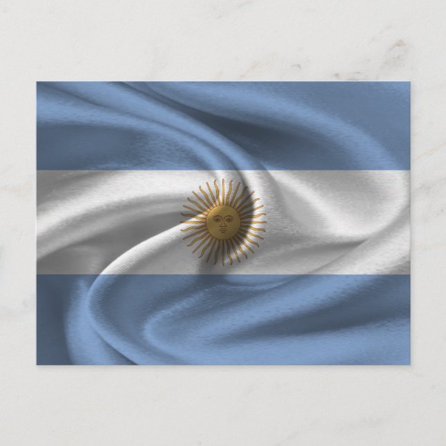 Argentinische Flagge Postkarte (Vorderseite)