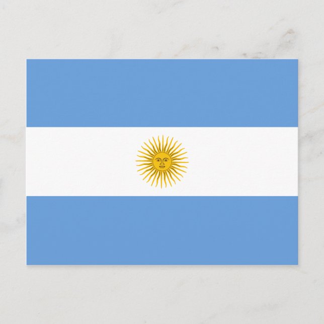 Argentinische Flagge Postkarte (Vorderseite)
