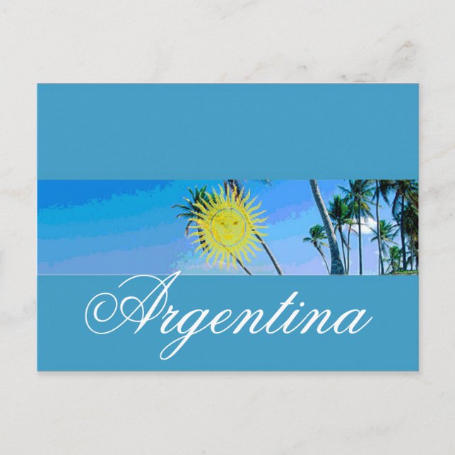 Argentinische Flagge Postkarte (Vorderseite)