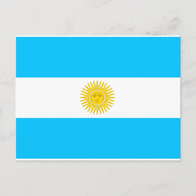 Argentinische Flagge Postkarte (Vorderseite)