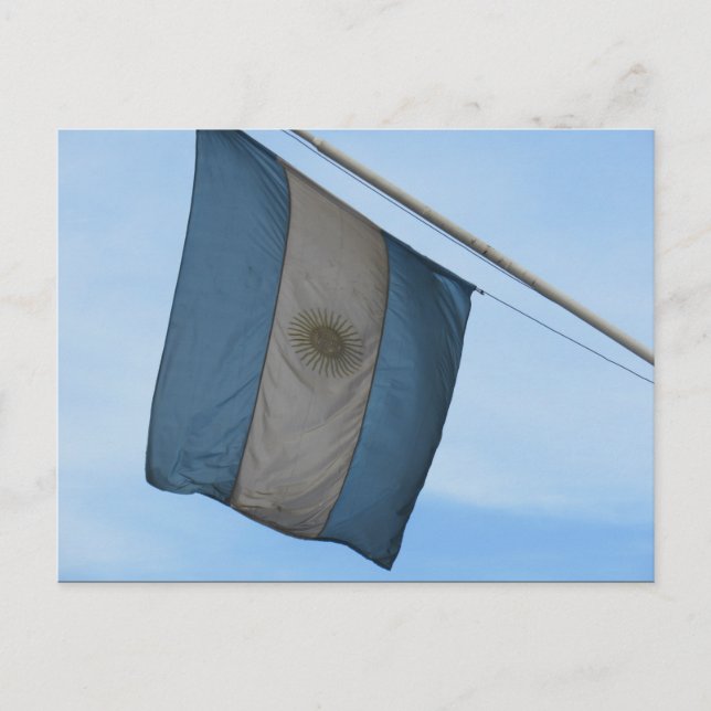 argentinische Flagge Postkarte (Vorderseite)