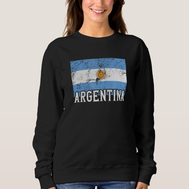 Argentinische Flagge Pride Souvenir Männer Frauen  Sweatshirt (Vorderseite)