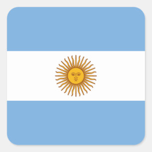 argentinische Flagge Quadratischer Aufkleber