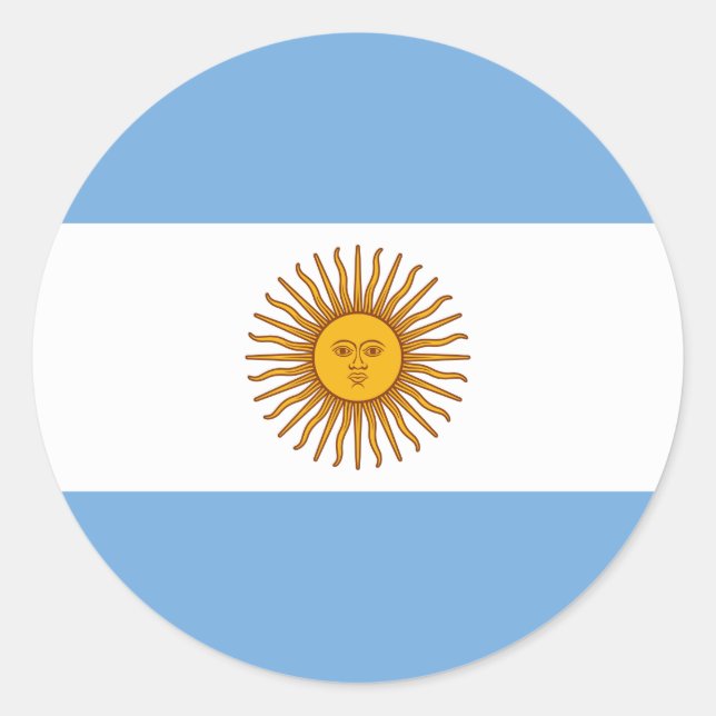 argentinische Flagge Runder Aufkleber (Vorderseite)