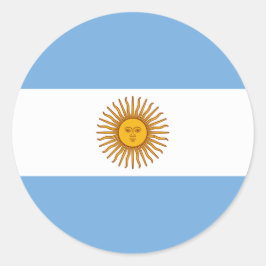 Argentinische Flagge Runder Aufkleber
