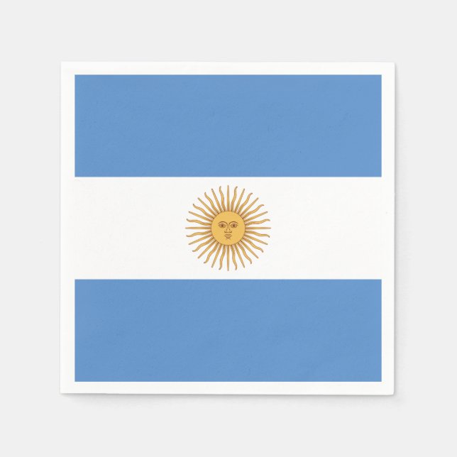 Argentinische Flagge Serviette (Vorderseite)