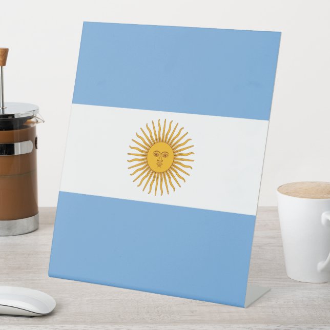 Argentinische Flagge Sockelschild (In Situ)