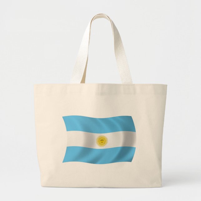 Argentinische Flagge Totbeutel Jumbo Stoffbeutel (Vorne)