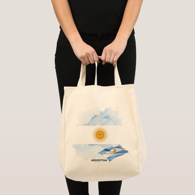 Argentinische Flagge Tragetasche (Vorderseite (Produkt))