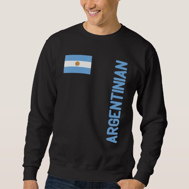 Argentinische Flagge und Argentinienwurzeln Sweatshirt (Vorderseite)