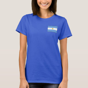 Argentinische Flagge und T - Shirt Karte