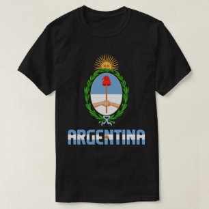 Argentinische Flagge und Wappen Patriotisch T-Shirt