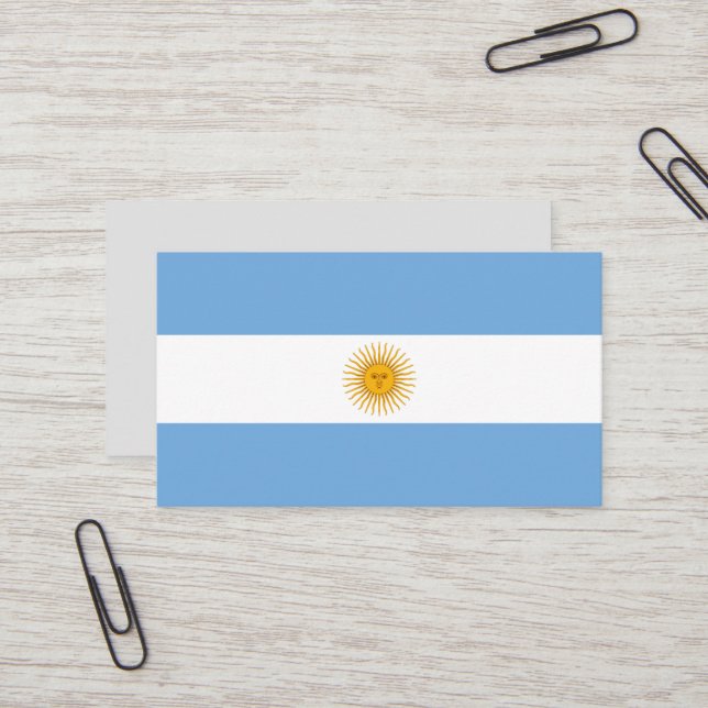 Argentinische Flagge Visitenkarte (Vorderseite/Rückseite Beispiel)