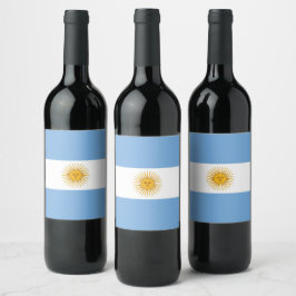 Argentinische Flagge Weinetikett