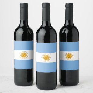 Argentinische Flagge Weinetikett