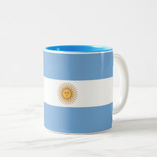 argentinische Flagge Zweifarbige Tasse