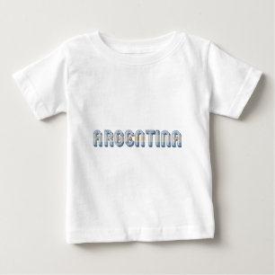 Argentinische Flaggenfarben Typografie Baby T-shirt