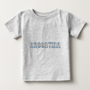 Argentinische Flaggenfarben Typografie Baby T-shirt
