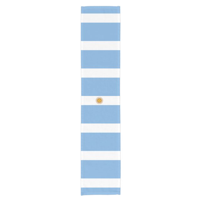 Argentinische Flaggenplatzierung Kurzer Tischläufer (Vorderseite)