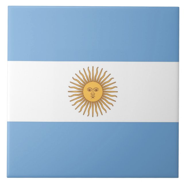 Argentinische Flaggentafel Fliese (Vorderseite)