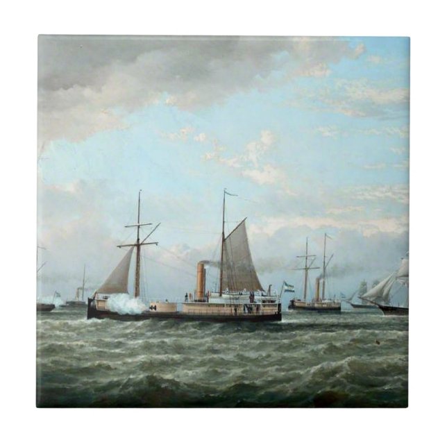 argentinische Flottenschiffe 1874 Fliese (Vorderseite)