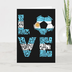 Argentinische Fußballmannschaft Argentinien Liebe Karte