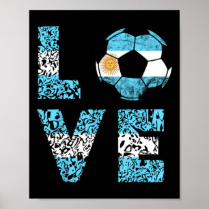 Argentinische Fußballmannschaft Argentinien Liebe Poster