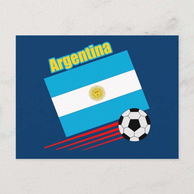 Argentinische Fußballmannschaft Postkarte (Vorderseite)