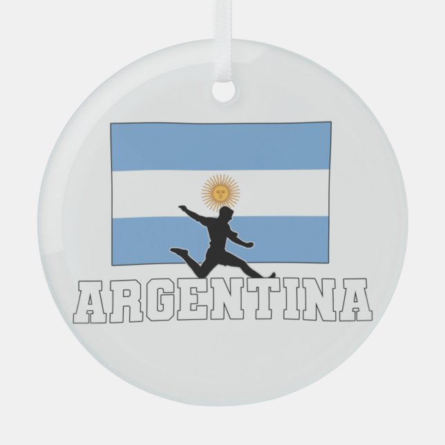 Argentinische Fußballnationalmannschaft Ornament Aus Glas (Vorderseite)