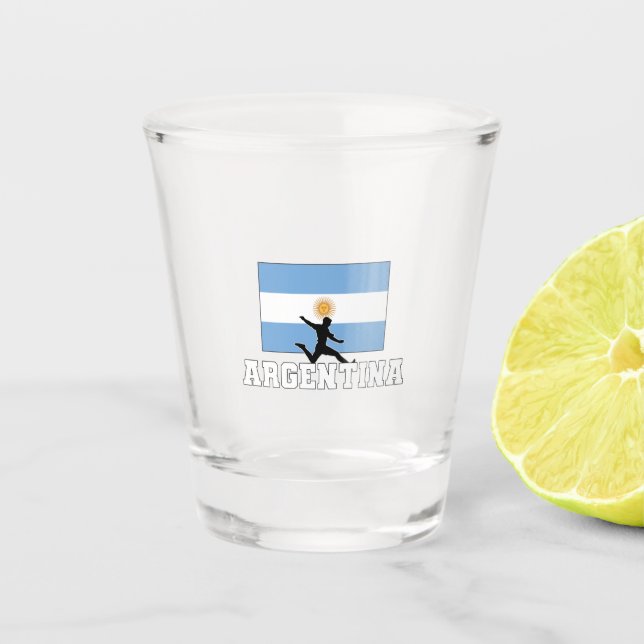 Argentinische Fußballnationalmannschaft Schnapsglas (Vorderseite)