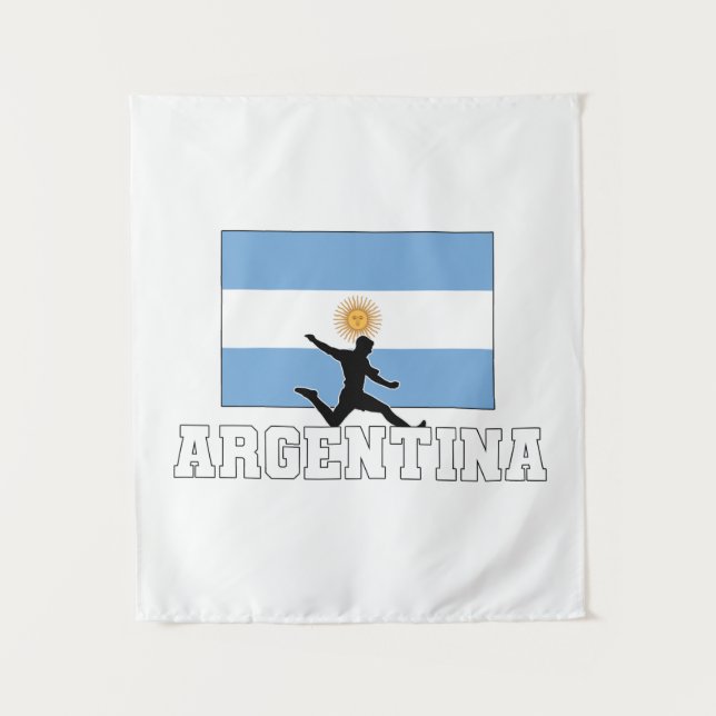 Argentinische Fußballnationalmannschaft Wandteppich (Vorderseite)