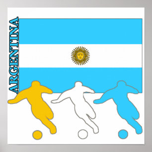 Argentinische Fußballspieler Poster