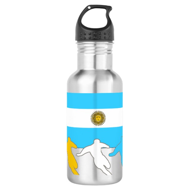 Argentinische Fußballspieler Trinkflasche (Vorderseite)