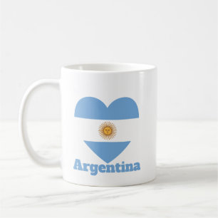 Argentinische Herzenflagge Kaffeetasse