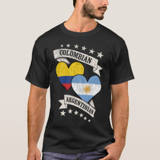 Argentinische Herzflaggen in Kolumbien T-Shirt