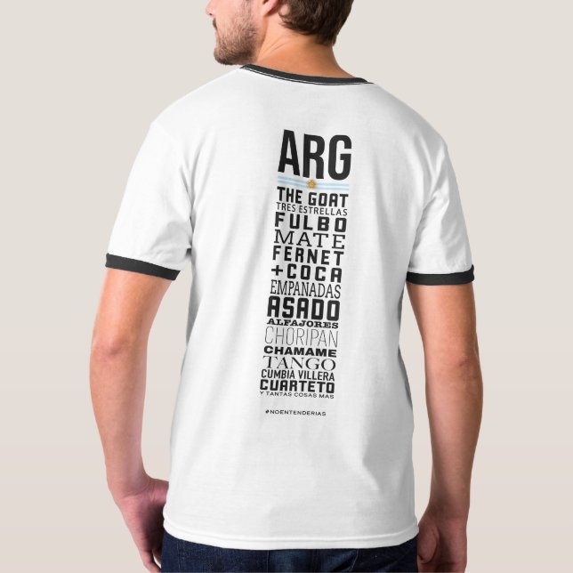 Argentinische Kulturliste T - Shirt (Rückseite)