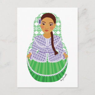 Argentinische Matryoshka Postcard Postkarte