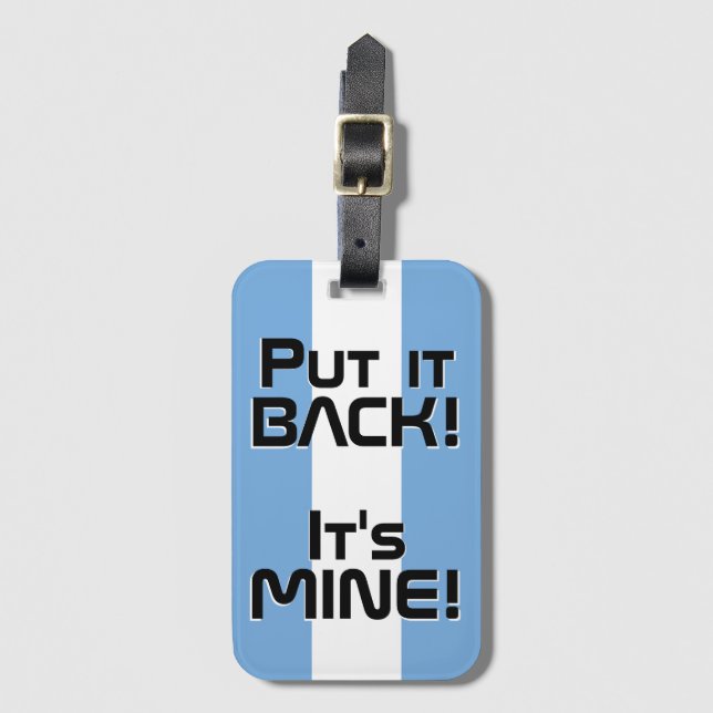 Argentinische Nationalflagge Funny Patriotic Gepäckanhänger (Vorderseite Vertikal)