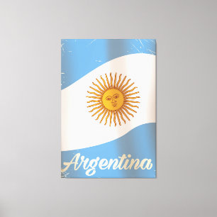 Argentinische Nationalflagge Urlaubsplakat Leinwanddruck