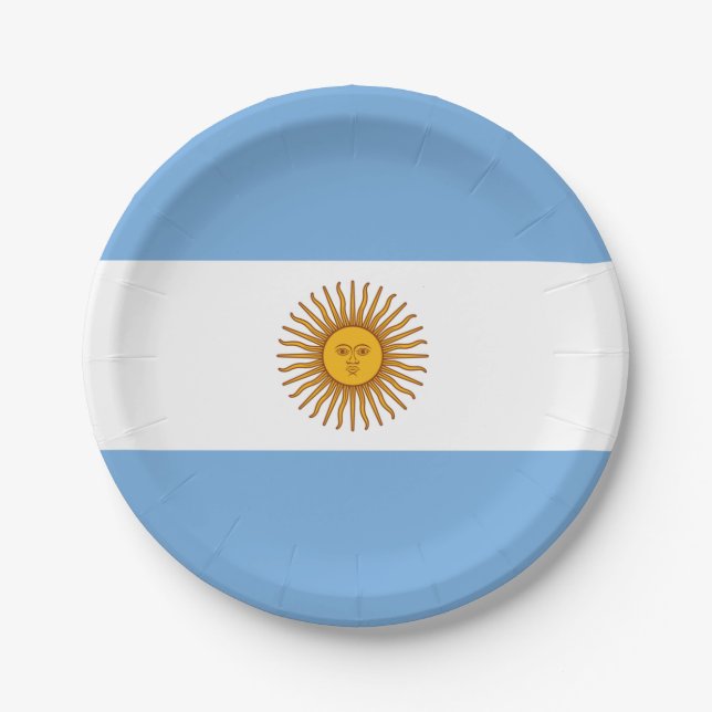Argentinische Papierplatte Pappteller (Vorderseite)