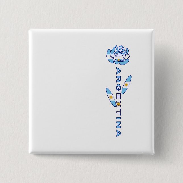 Argentinische Rose Button (Vorderseite)
