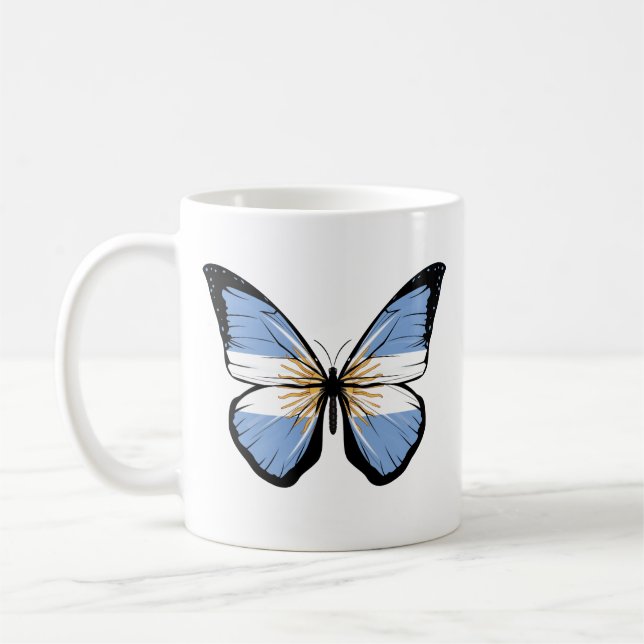 Argentinische Schmetterlingsflagge Kaffeetasse (Links)