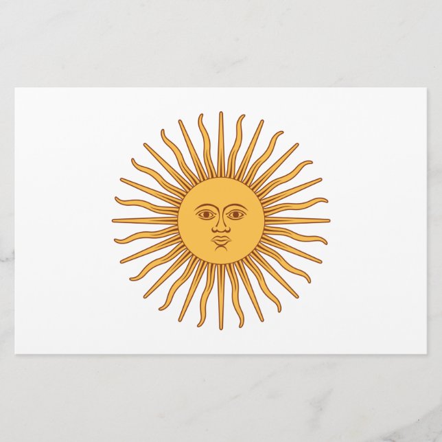 Argentinische Sonnenstation Briefpapier (Vorderseite)