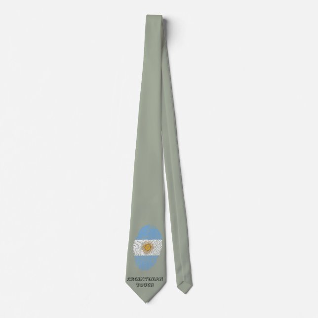 argentinische Touch-Fingerabdruckflagge Krawatte (Vorderseite)